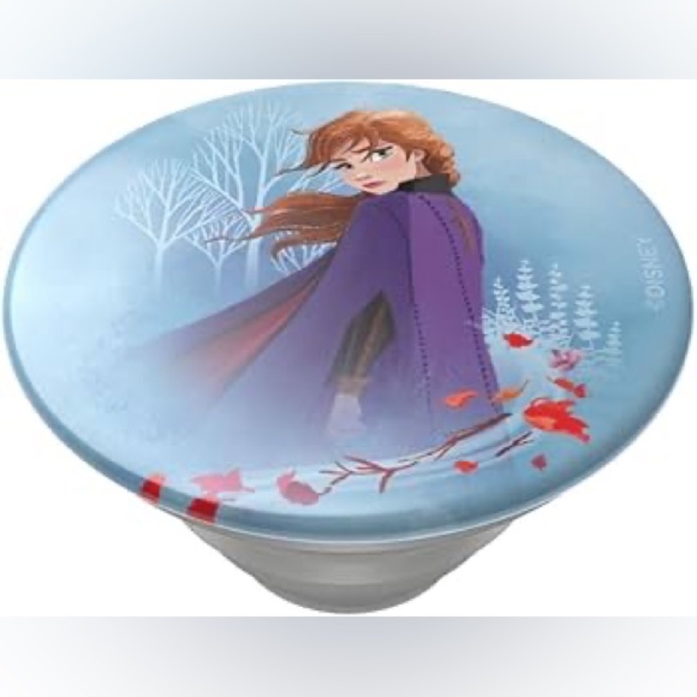 PopSocket new Disney Anna Phone Grip with Purple Cape on Blue